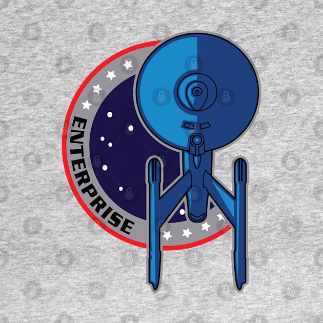 Starship themed patch design by Illustratorator